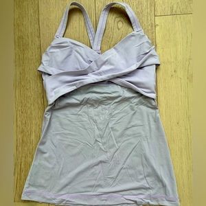 Lululemon Athletica Tops | Lululemon Cross Front Yoga Tank | Color: Purple | Siz
